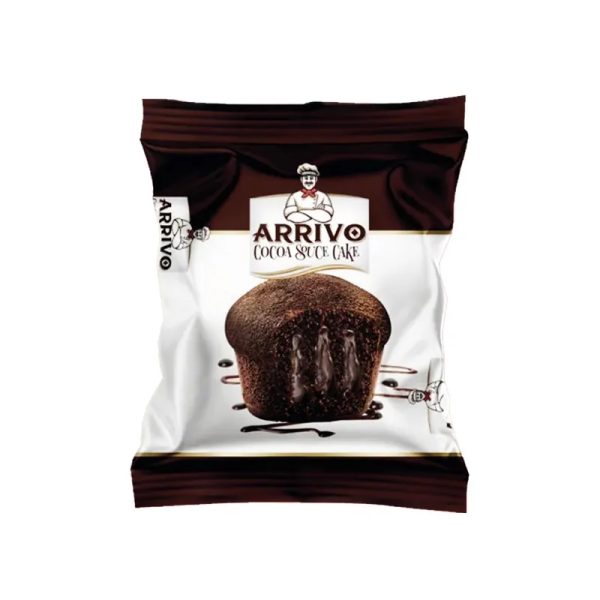Arrivo Cocoa Sauce Cake con relleno de chocolate.