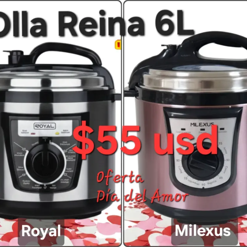 Olla Reina 6L marca Milexus y marca Royal