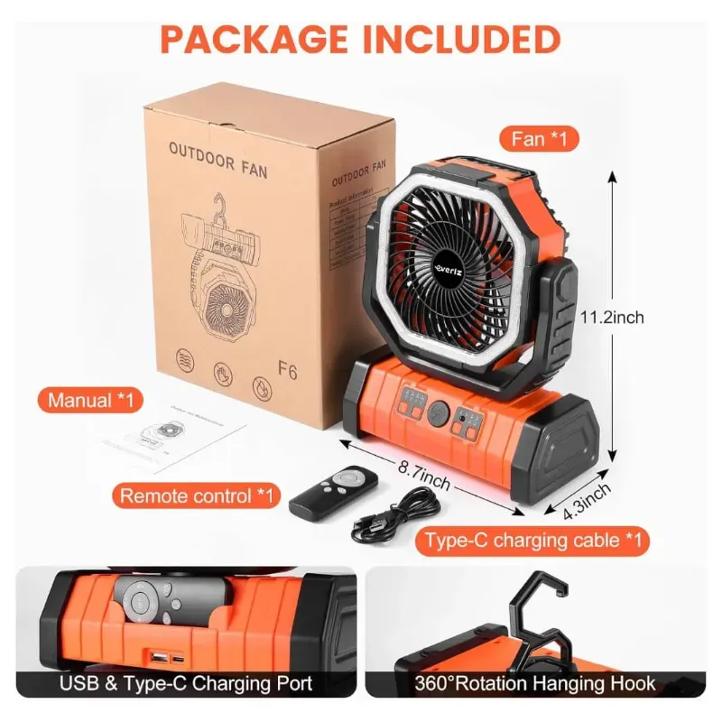 Ventilador Recargable F6 – Compacto y potente