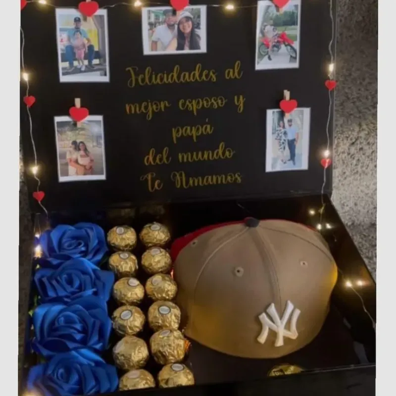 Bombones y rosas para él