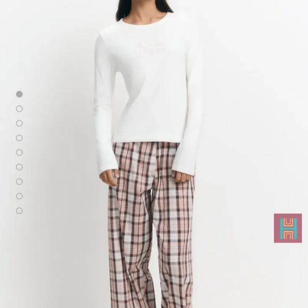 CONJUNTO PIJAMA LARGO CUADRO 0100