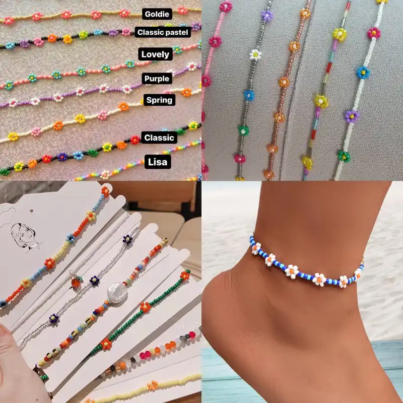 Tobilleras de florecitas