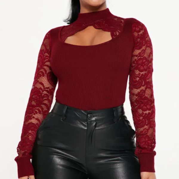 ❤️‍Blusa con mangas encaje❤️‍
