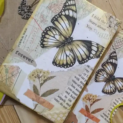 Agenda vintage de mariposas