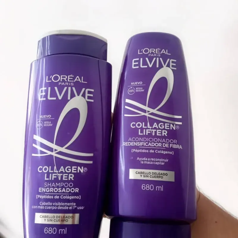  Elvive Loreal Paris Collagen Lifter – Set de Shampoo & Acondicionador