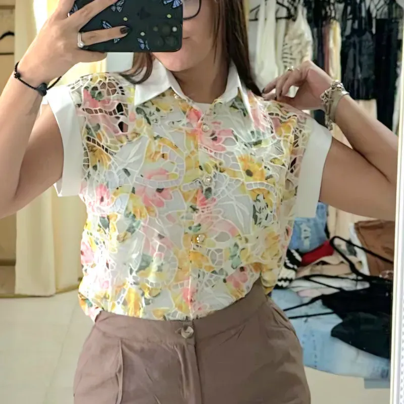 Blusa estampada colores pastel