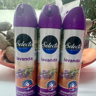 Aromatizantes en aereosol de 226g (aroma floral, hawaiano  y lavanda)