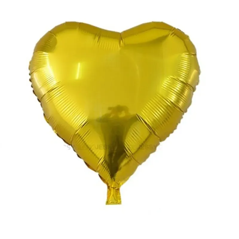 Globo de corazón dorado de 10"