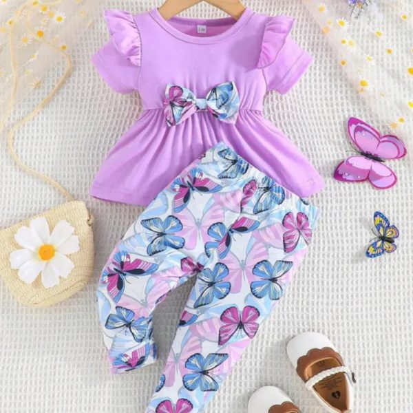 Conjunto de licra y blusa — Malva