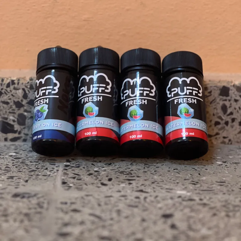 Pomos de 100ml (PUFF) ice con 1% de nicotina.
