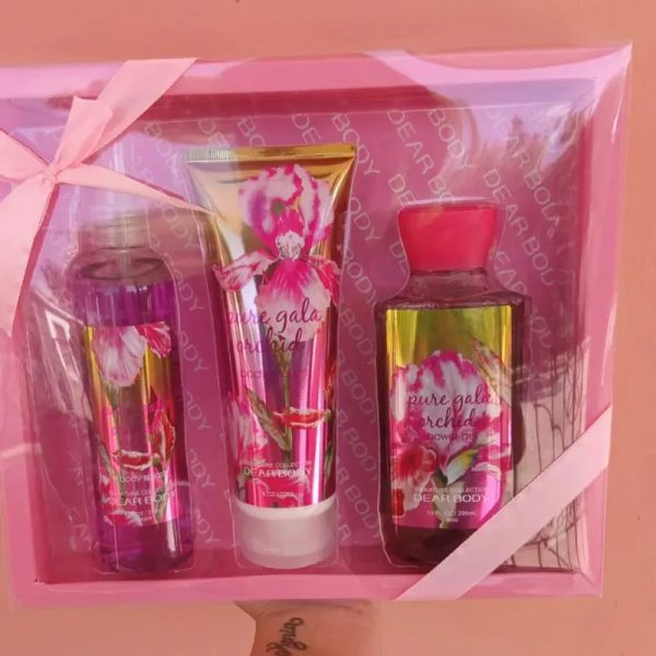 Set de perfume,crema para la piel y colonia