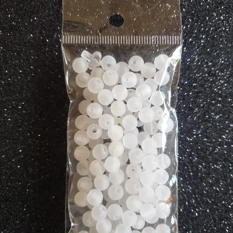 Perlas plásticas redondas de 6mm opacas