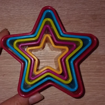 Set de.cortadores estrella multicolor