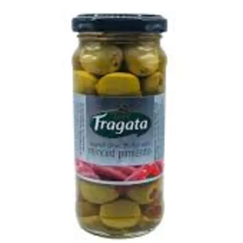 1201031 - ACEITUNA VERDE RELLENO PIMIENTO POMO 235 GR FRAGATA