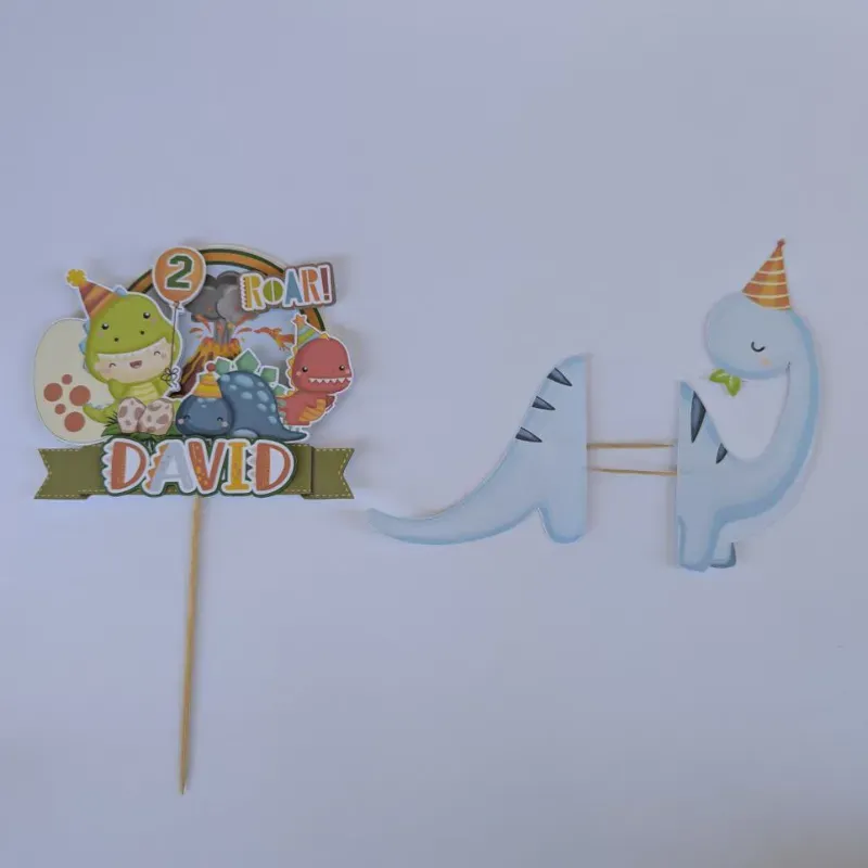 Cake Topper 3d. Temática: Dino