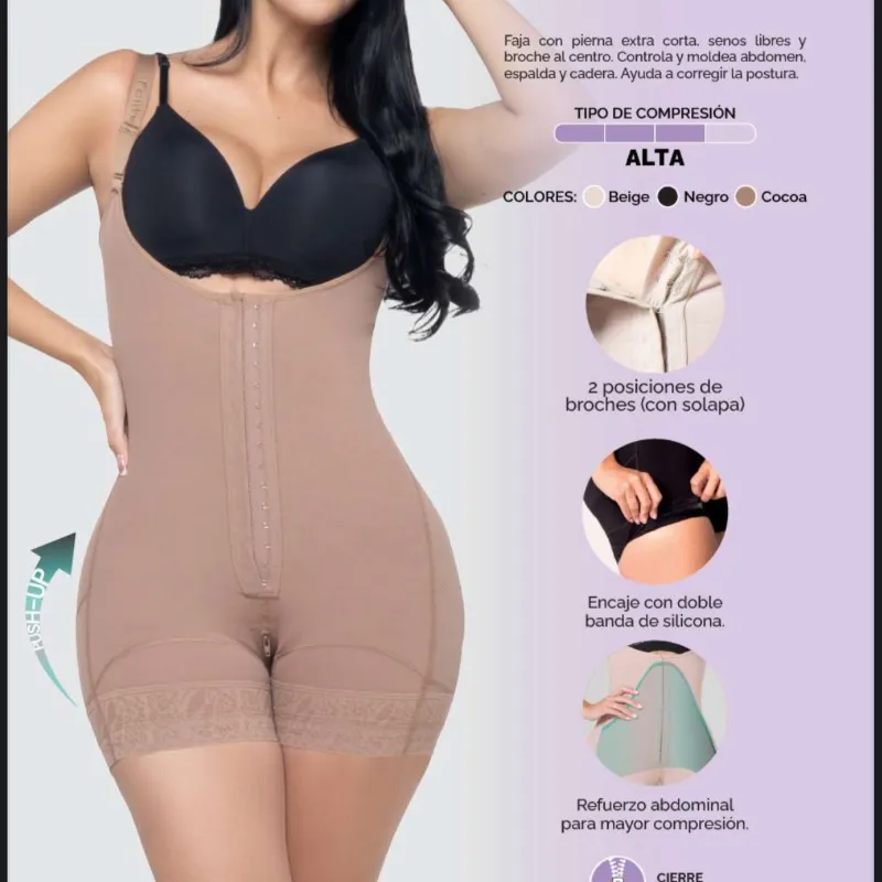Faja post operatoria con piernas extra corta