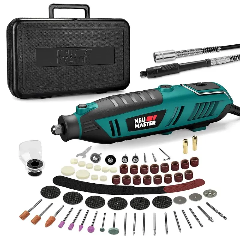 Dremel 'NEU MASTER' herramienta rotativa 180W (110V/60Hz) KIT +160 PIEZAS 6 VELOCIDADES (10000-35000RPM) NUEVO EN CAJA.