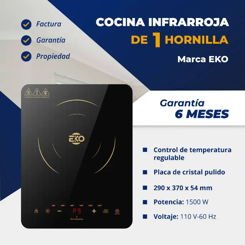 COCINA 1500W INFRARROJA EKO (FAD)