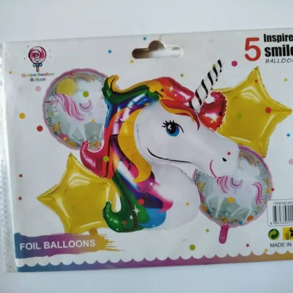 Set de globos de 5 piezas temáticos y de fiesta