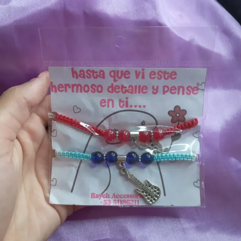 Pulseras tejidas guitarra · nota musical