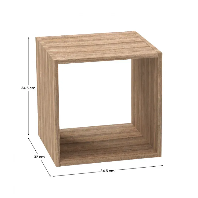 Estantería de 1 Nivel SpaceQub 34.5x32x34.5cm 7house. Color madera