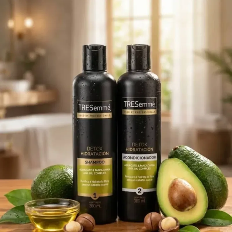 Juego de shampoo y acondicionador de aguacate
