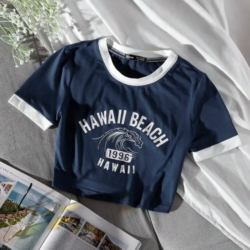  Camiseta Hawaii — Azul