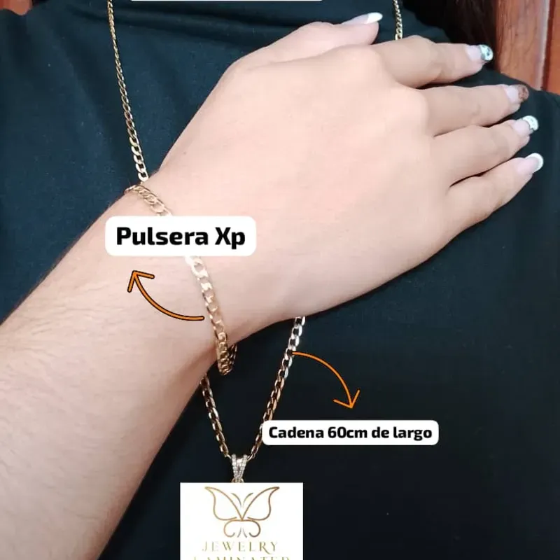 Set 2 piezas(cadena+pulsera)XP