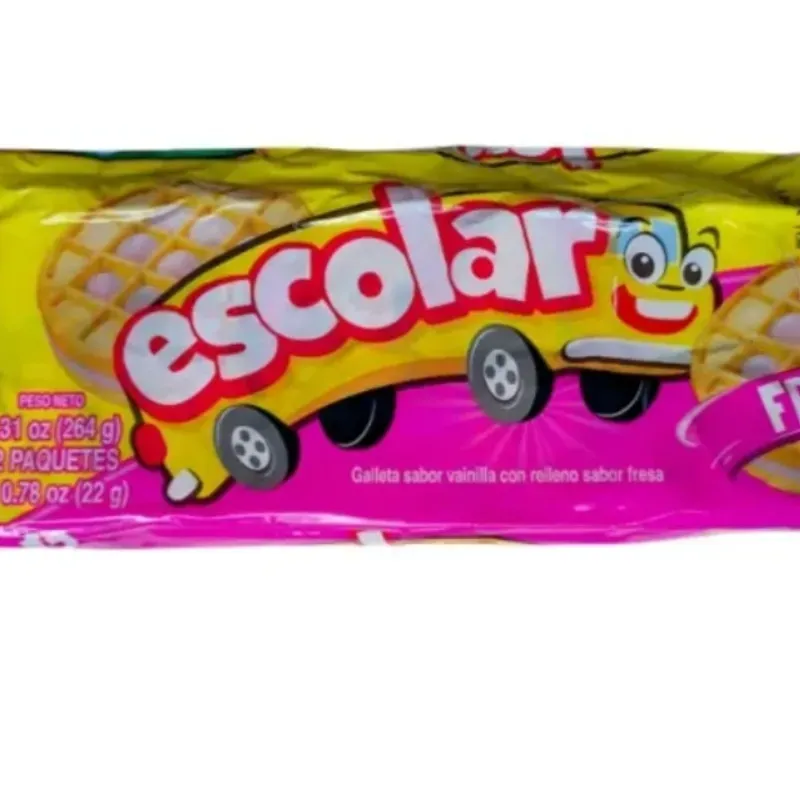 Galletas Fresa-Escolar 12u 264gm