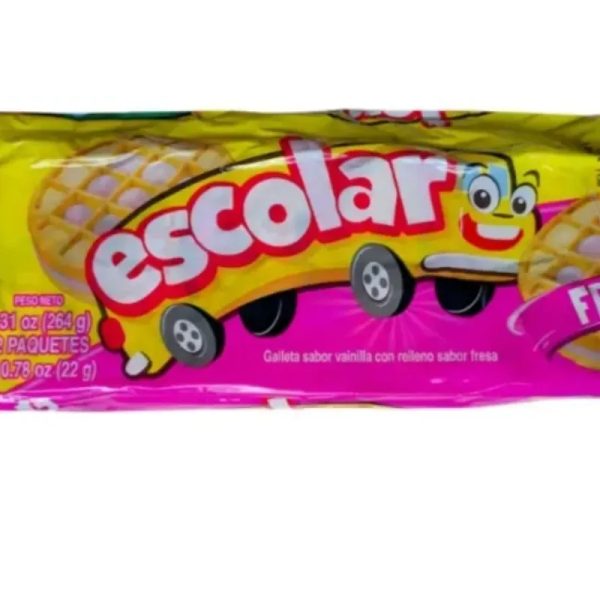 Galletas Fresa-Escolar 12u 264gm
