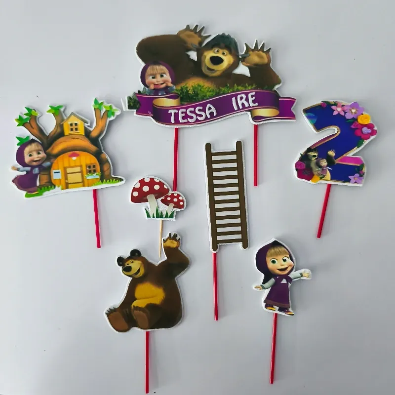 Cake topper (Masha y el oso)