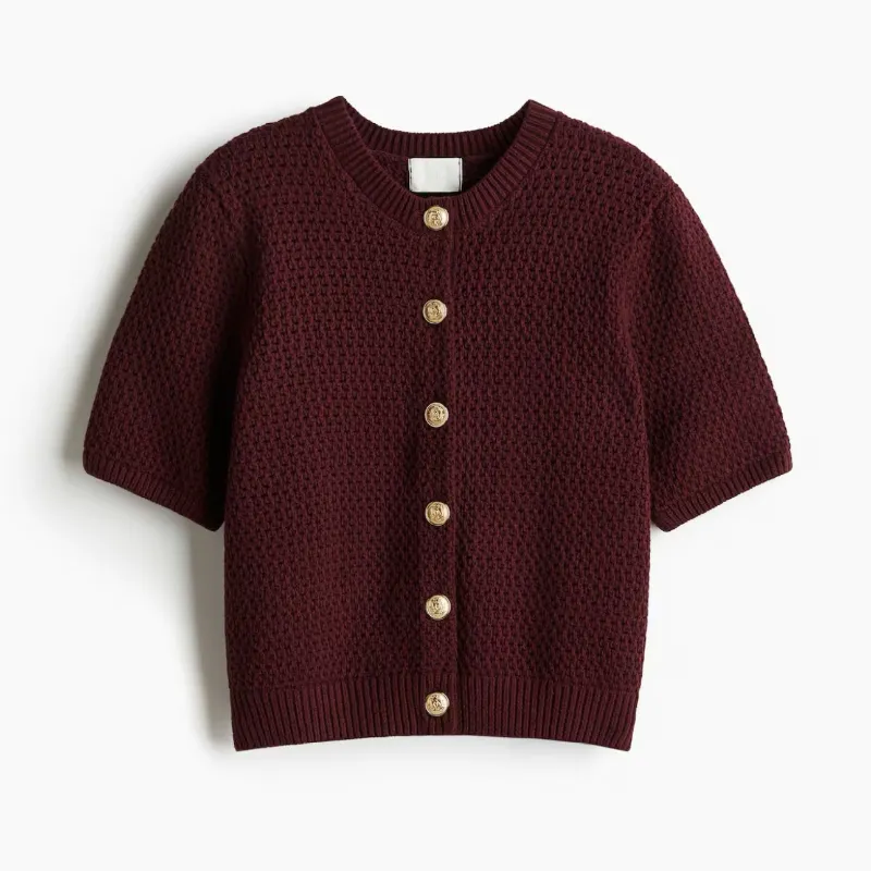 Camisa Crochet Marrón