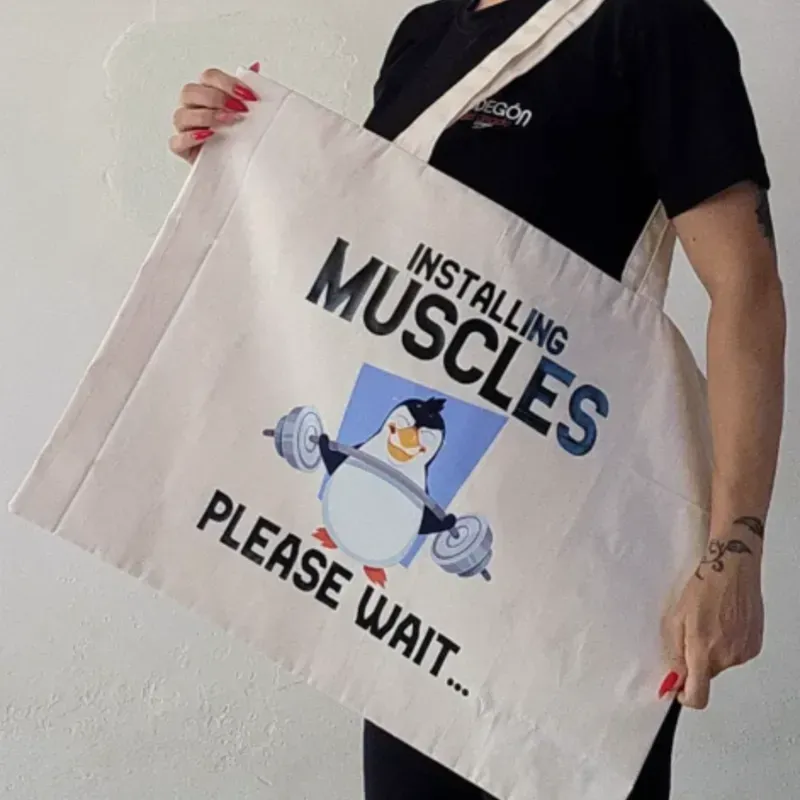 Bolsas de lienzo diseño con vinilo