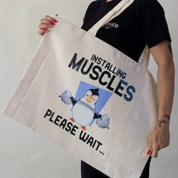 Bolsas de lienzo diseño con vinilo