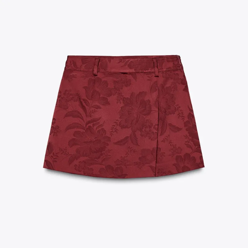 Falda pantalón cruzada jacquard