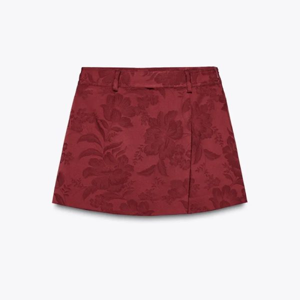 Falda pantalón cruzada jacquard