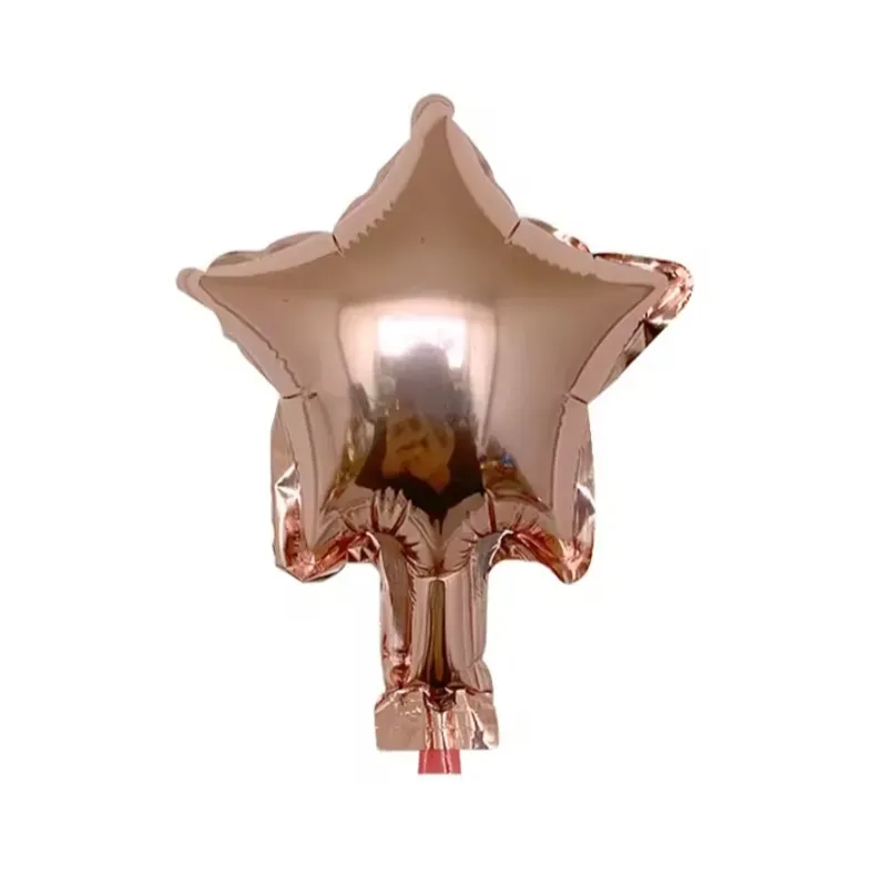 Globo de estrella rosa oro de 5"