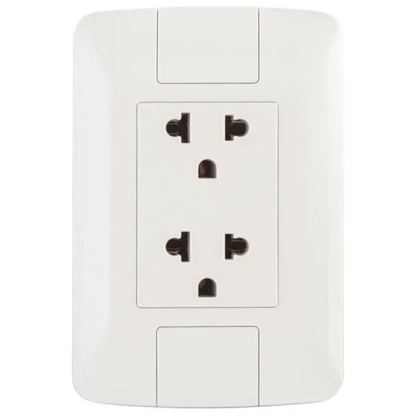 Tomacorriente Tramontina Aria 15 A - 16 A 250 V Blanco