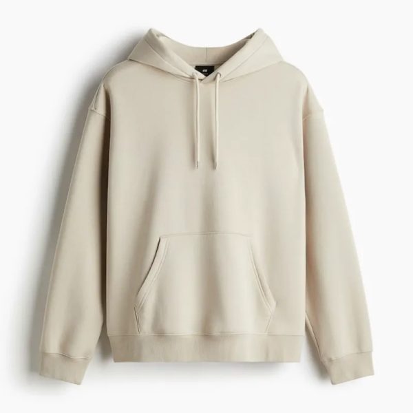 Abrigo con capucha beige