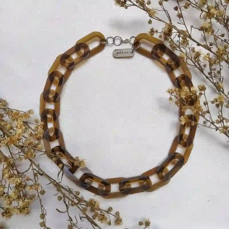 Cadena de espejuelos/ color: ámbar