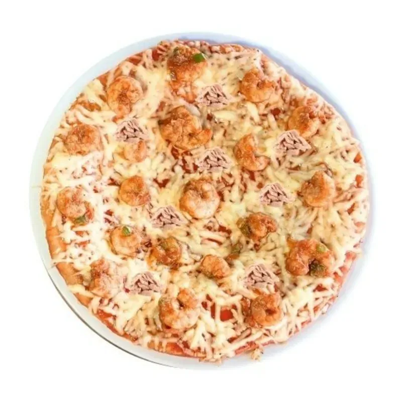 Pizza Napolitana con Atún, Camarones y Doble Queso 30 cm