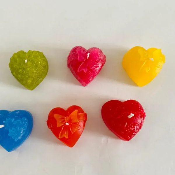 Velas de corazón grande