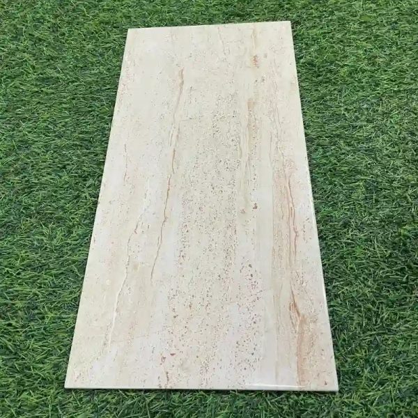 Losa de cerámica crema brillo 25x50cm