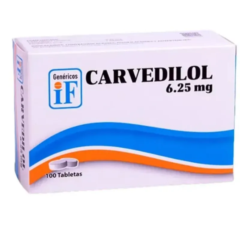  Carvedilol (10 tab de 6.25 mg)