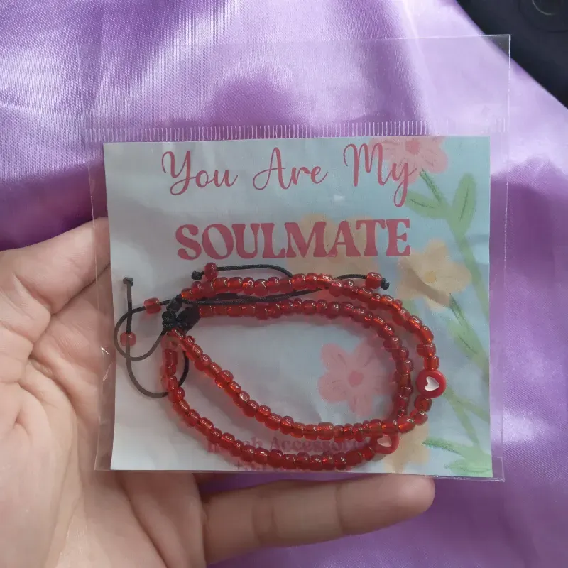 Pulseras corazón rojo