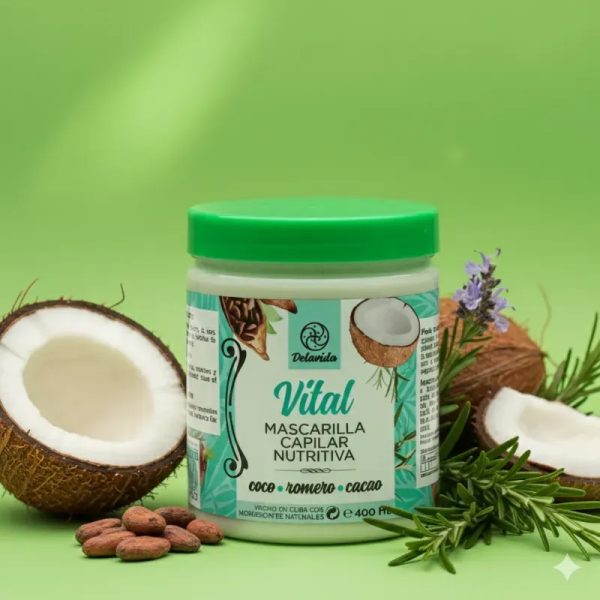 MASCARILLA CAPILAR DE COCO , CACAO Y ROMERO 