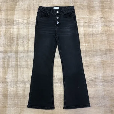 Jeans Flare Mango color negro