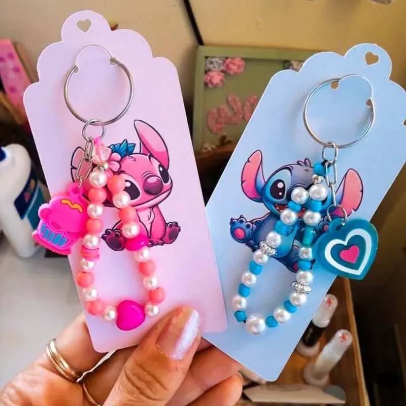 Llavero Stitch y Ángela