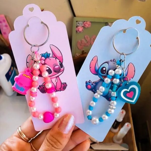 Llavero Stitch y Ángela
