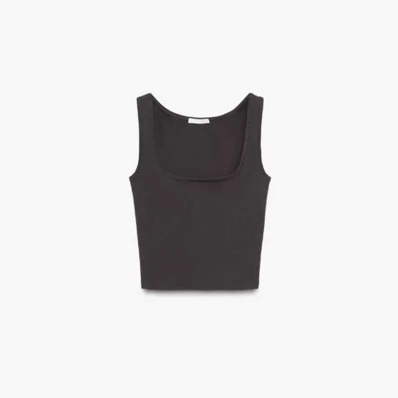 Top Escote Cuadrado Negro